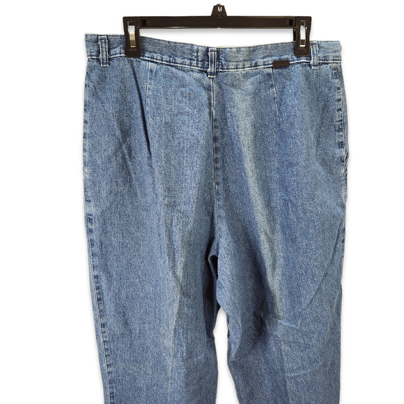 Lee Casual Denim Jeans Women 18 Vintage Plus Size Bareback High Rise Mom Tapered - Picture 7 of 9